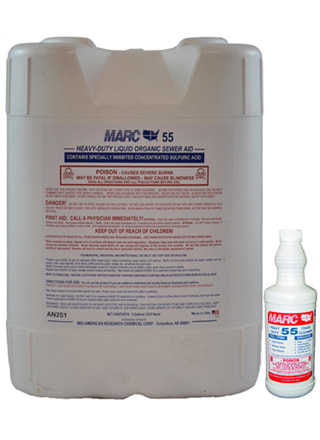 MARC 55 Heavy Duty Drain Cleaner and Liquid Organic Sewer Aid MID 